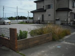 北西方向から敷地