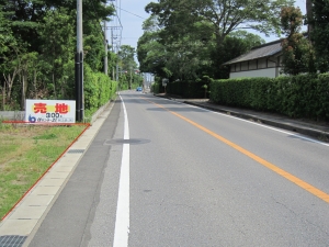 南西　接道（豊海県道）南東方向