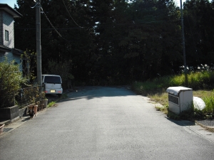 北方向からA敷地の東道路接道