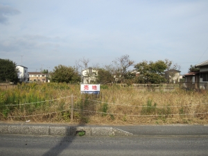 歩道から　敷地