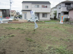 敷地　北方向を見る