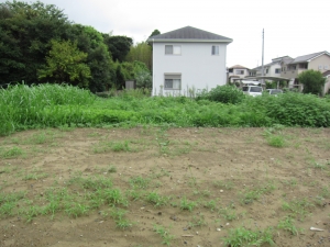 敷地　東側より　西方向を見る