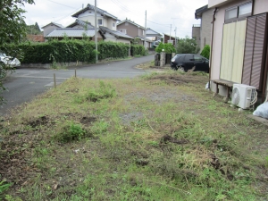 敷地　南側　庭の様子　西方向