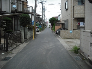 西方向から北接道