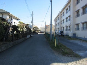 敷地　北側の道路　東方向